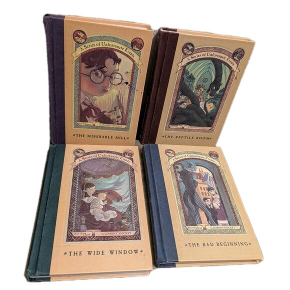 A Series of Unfortunate Events Books 1–4 Lemony Snicket HC Lot Bad Beginning - Picture 1 of 16